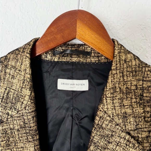 Dries Van Noten Blanchet One-Button Metallic Blazer - Picture 7 of 15